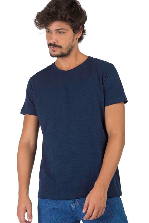 T-Shirt Básica Flamê Fit Premium Azul Marinho Azul Marinho/P
