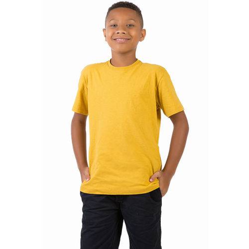 T-shirt Básica Infantil Masculino Amarelo Escuro Taco
