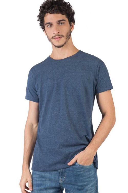T-Shirt Básica Mescla Azul Marinho Azul Marinho/P