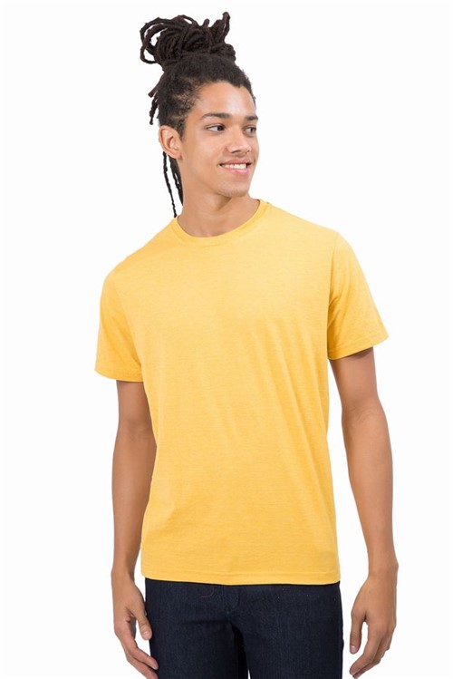 T-Shirt Básica Mescla Comfort Amarelo Escuro Amarelo Escuro/M