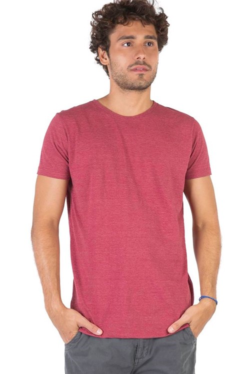 T-Shirt Básica Mescla Comfort Vermelho Claro Vermelho Claro/P