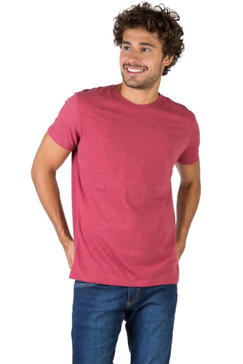 T-Shirt Básica Mescla Comfort Vermelho Escuro Vermelho Escuro/P