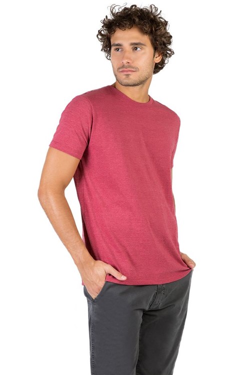 T-Shirt Básica Mescla Comfort Vermelho Vermelho/P