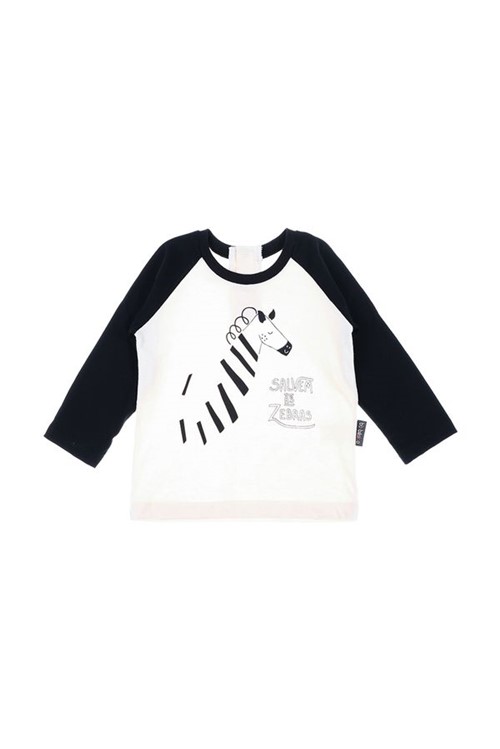 T-shirt Bebê Zebra G - Cru