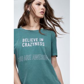 T-Shirt Believe Verde Pinho Verde Pinho - G