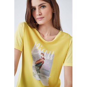 T-Shirt Bisou Amarelo Est Silk Bisou Amarelo - P