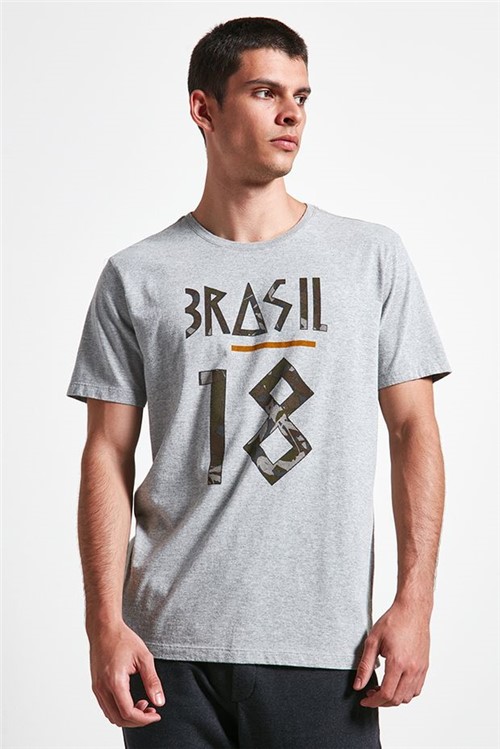 T-shirt Brasil 18 Mescla M