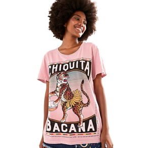 T-Shirt Chiquita Bacana Rosa Bethânia - M