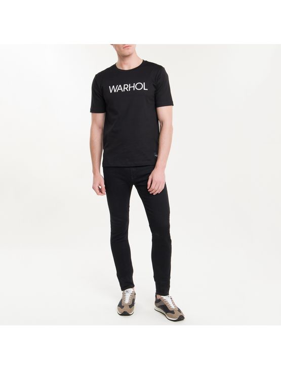 T-Shirt Ckj Masc Mc Andy Warhol Logo - Preto - P