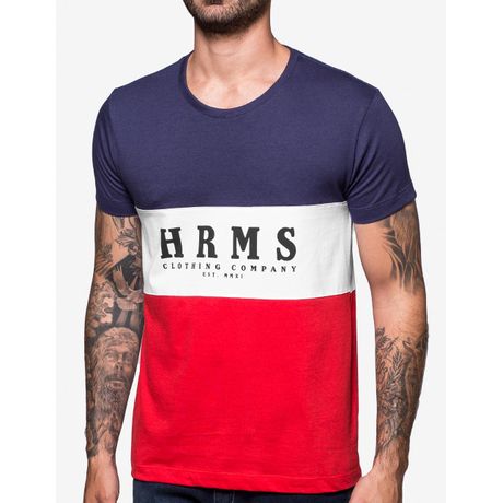 T-shirt Colorblock Azul/vermelha 103603