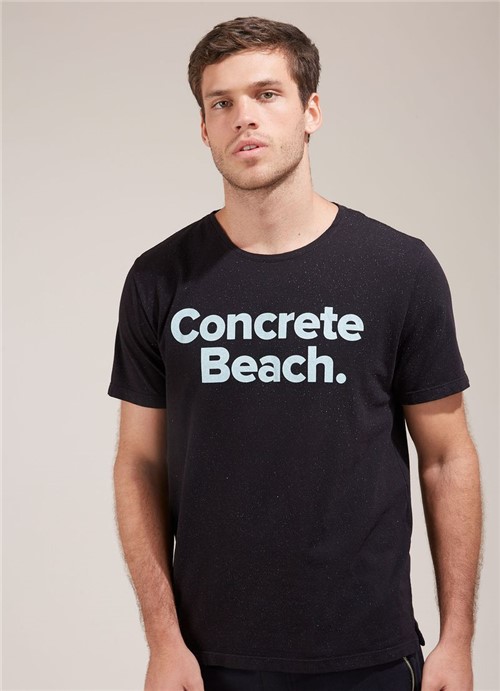 T-shirt Especial Silk Concrete Beach PRETO G