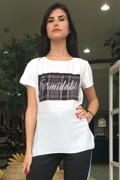 T-shirt Estampa Formidable Viscolycra - P