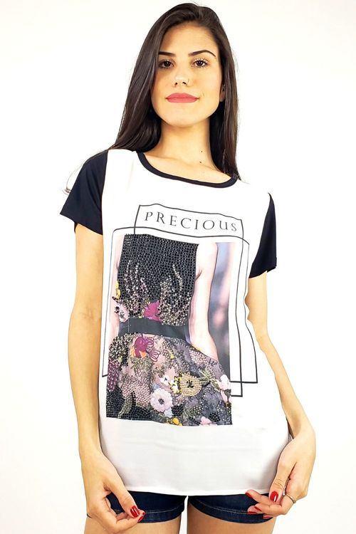 T-shirt Estampa Precious Viscolycra - P