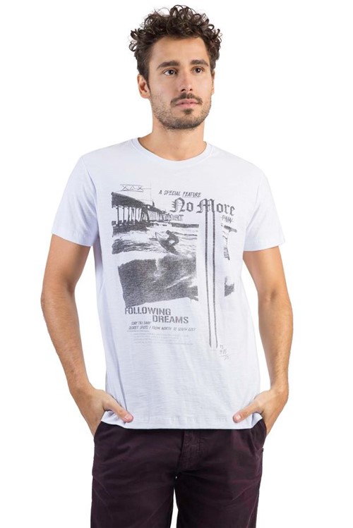 T-Shirt Estampada Flamê Branco BRANCO/M