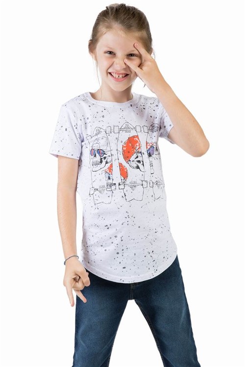 T-Shirt Estampada Infantil Masculino Branco BRANCO/04