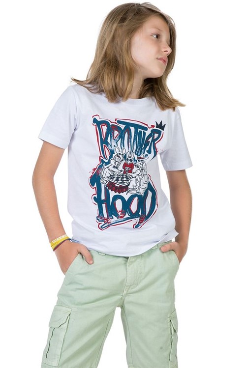 T-Shirt Estampada Infantil Masculino Branco BRANCO/06
