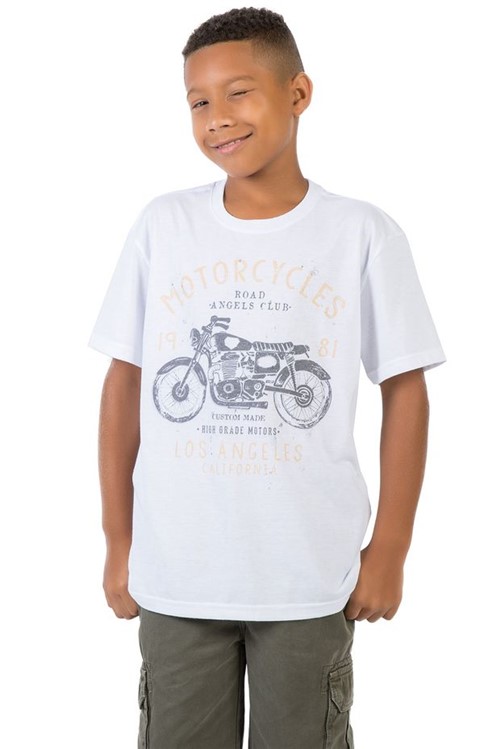 T-Shirt Estampada Infantil Masculino Branco BRANCO/08