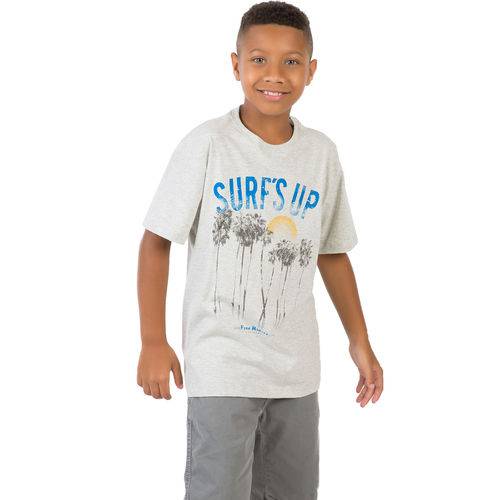 T-shirt Estampada Infantil Masculino Cinza Taco