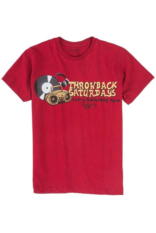 T-Shirt Estampada Infantil Masculino Vermelho Escuro Vermelho Escuro/08