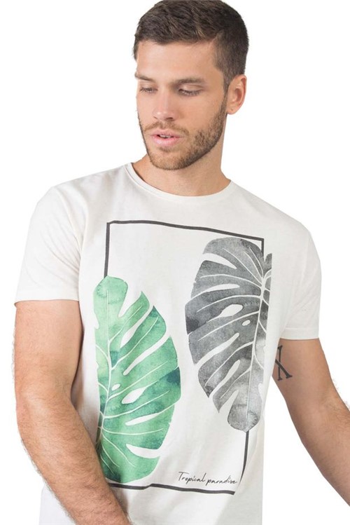T-Shirt Estampada Tropical Cru CRU/P