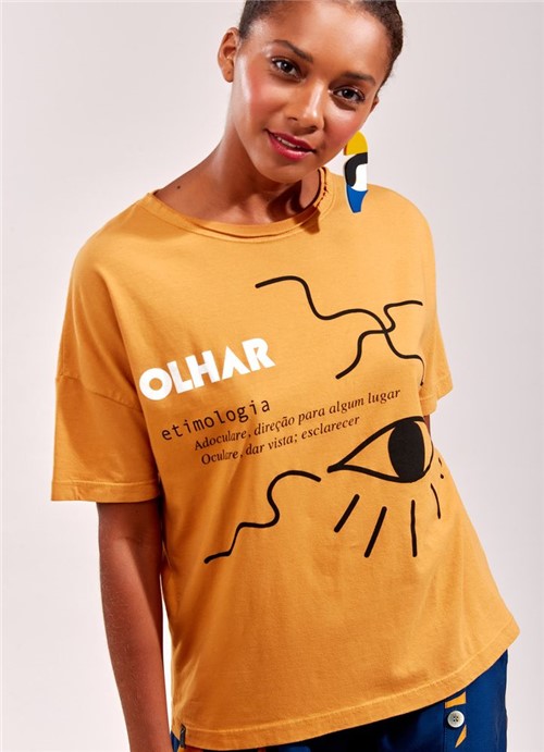 T-Shirt Etimologia Olhar AMARELO G