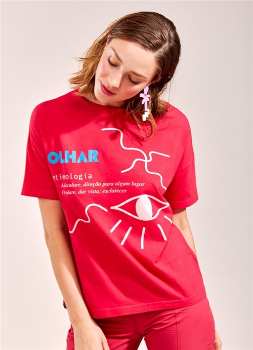 T-Shirt Etimologia Olhar ROSA G