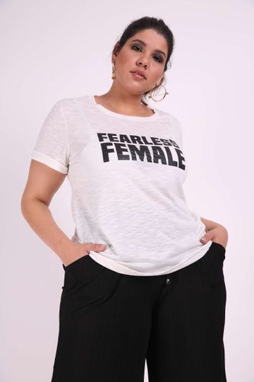 T-shirt Female Plus Size Off White G