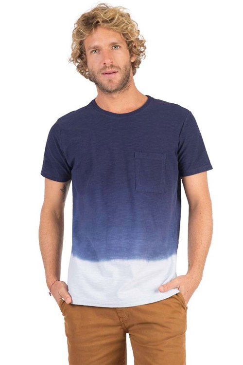 T-Shirt Flame com Bolso Tie Dye Azul Marinho Azul Marinho/P