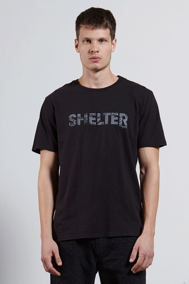 T-shirt Flame Shelter Type Preto P