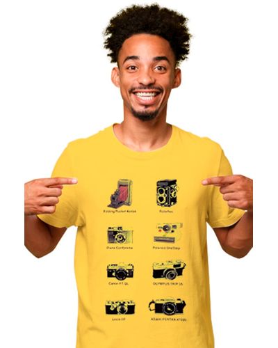 T-shirt Fotográficas (Di)Versas Amarela