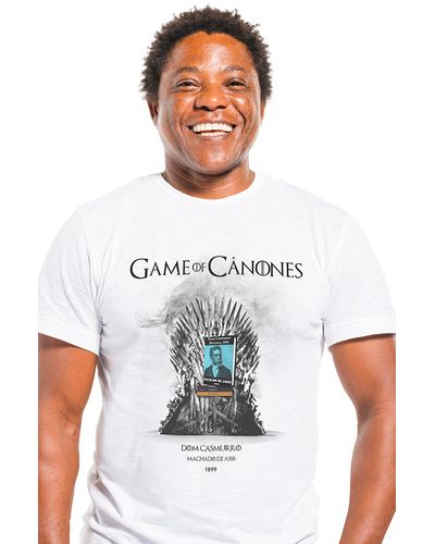 T-shirt Game Of Cânones Dom Casmurro Branca