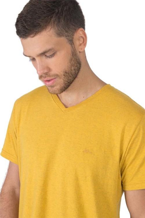 T-Shirt Gola V Básica Amarelo Escuro AMR ES/P