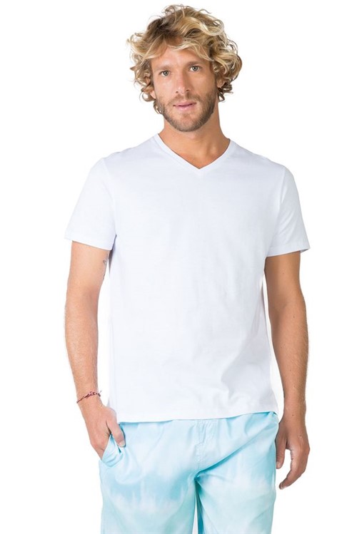 T-Shirt Gola V Básica Prêmium Fit Branco BRANCO/M