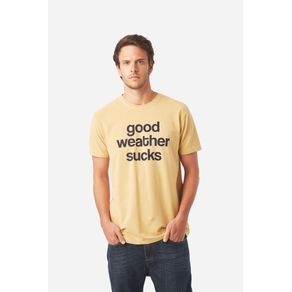 T Shirt Good Weather Sucks Camelo - GG