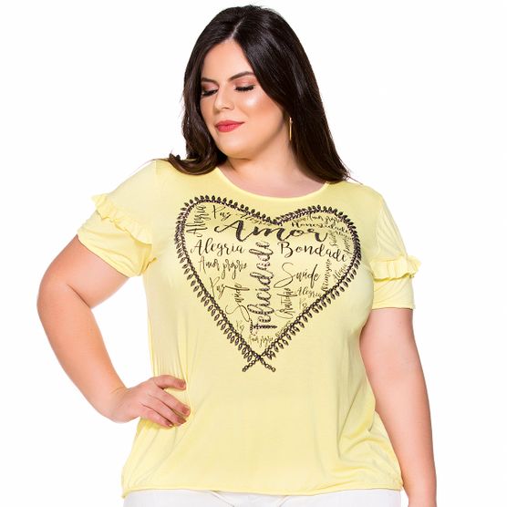 T-Shirt Heart Plus Size G