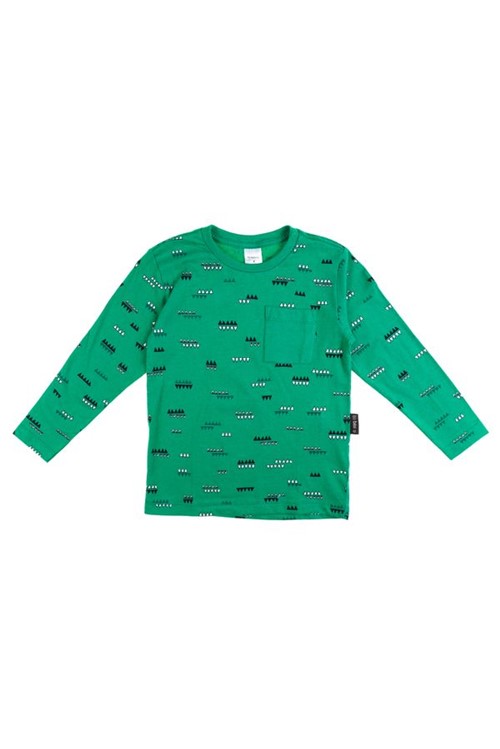 T-shirt Infantil Triângulo Dino 6g - Verde