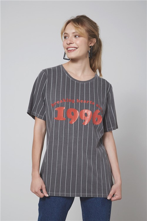 T-Shirt Listras 1996 Cinza Medio - P