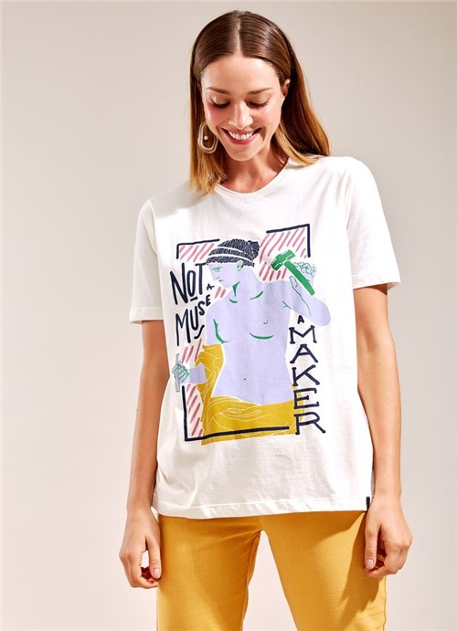 T-Shirt Local Not a Muse BRANCO G