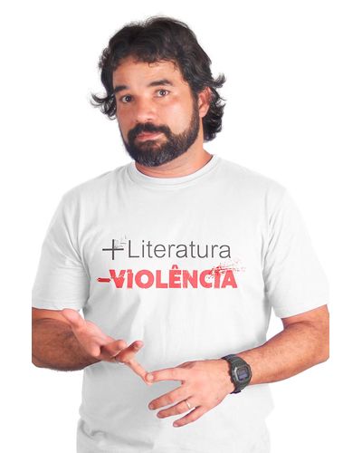T-shirt Mais Literatura e Menos Violência Branca