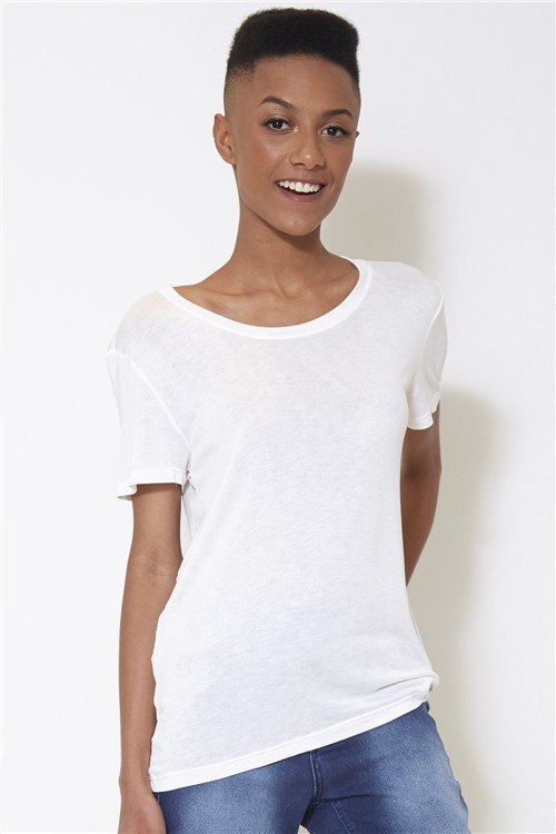T-Shirt Malha Color - Off White Tamanho: P