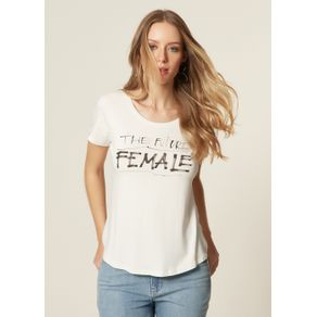T-Shirt Malha Female Off White - GG