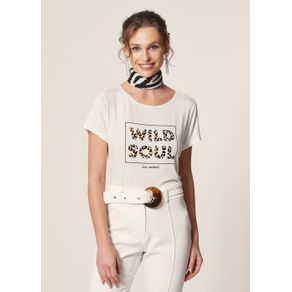 T-Shirt Malha Wild Soul - Ampara Off White - G