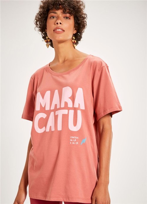 T-shirt Manga Curta Silk Maracatu MARROM M