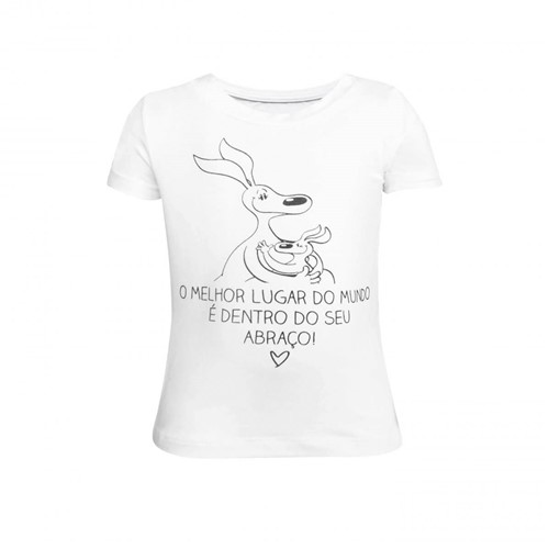 T-Shirt Menina Bebê e Infantil - Estampa Canguru 11418/11417