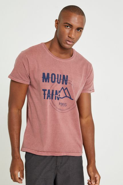 T-shirt Mountain Gg - Vermelho Terra