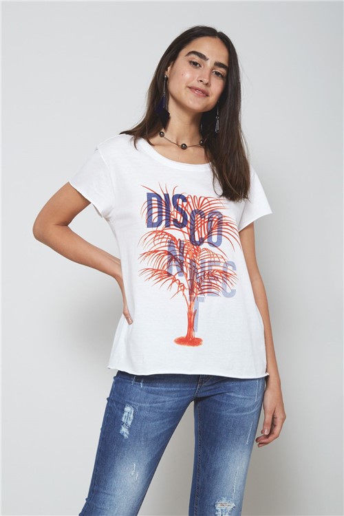 T-Shirt Nascente Branco/Disconnect - P