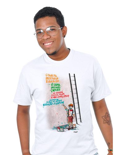 T-shirt Objetivo da Educação Branca