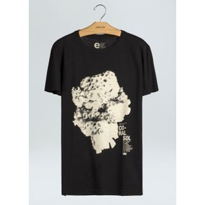 T-Shirt Organic Rough Coral Sol-Preto - M