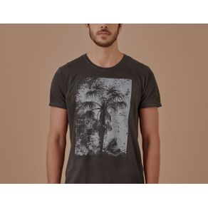 T-Shirt Palmeira Azul Preto - P