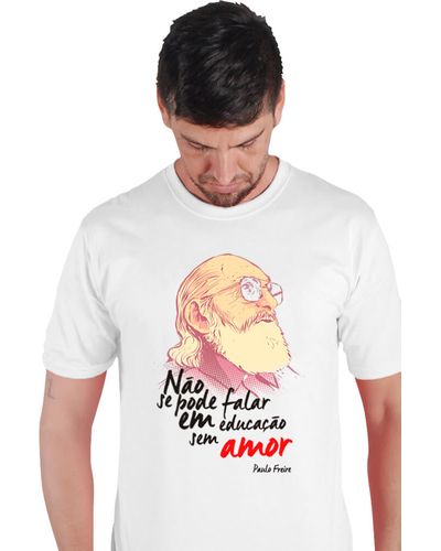 T-shirt Paulo Freire Branca